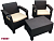 Комплект TWEET Balcony Set из двух кресел и стола, цвет венге