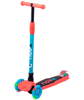 УЦЕНКА Самокат 3-колесный Chip, 120/80 мм, голубой/коралловый УЦЕНКА Самокат 3-колесный Chip, 120/80 мм, голубой/коралловый