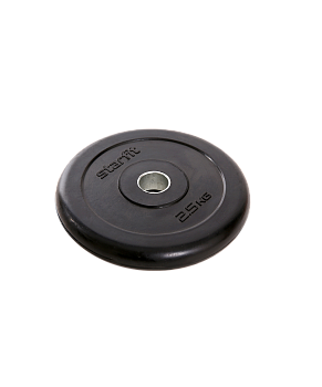 Диск обрезиненный STARFIT BB-202  2,5 кг, d=26 мм, стальная втулка, черный. Диск обрезиненный STARFIT BB-202  2,5 кг, d=26 мм, стальная втулка, черный.