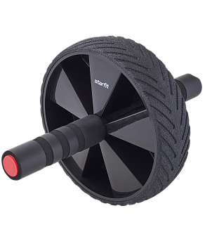 Ролик для пресса с мягким ходом RL-104, черный/красный