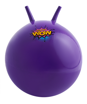 Фитбол детский с рожками GB-411 антивзрыв, 650 гр, фиолетовый, 55 см